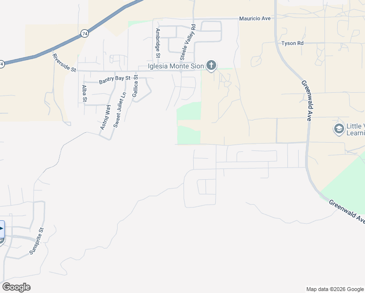 map of restaurants, bars, coffee shops, grocery stores, and more near 20401-20479 Grassy Meadow Drive in Perris