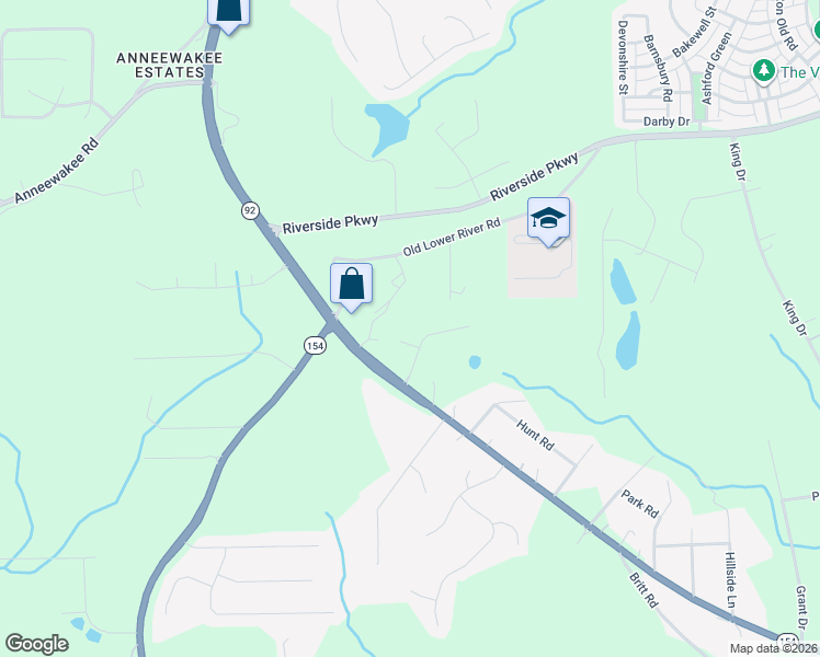 map of restaurants, bars, coffee shops, grocery stores, and more near 2410 Brighton Ct in Douglasville