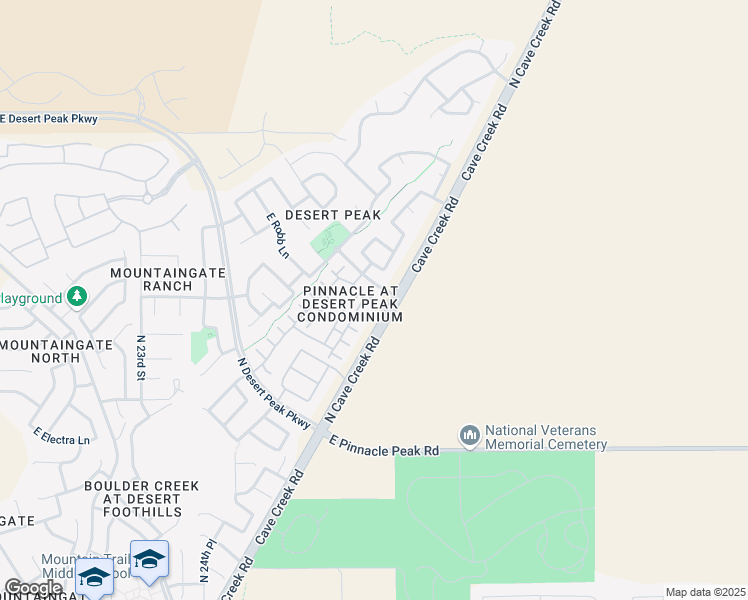 map of restaurants, bars, coffee shops, grocery stores, and more near 2725 East Mine Creek Road in Phoenix