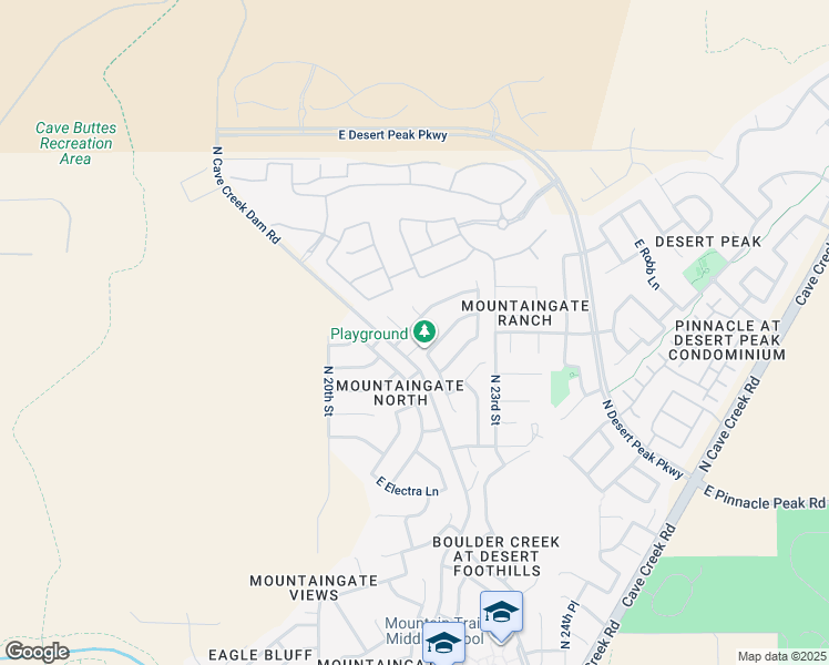 map of restaurants, bars, coffee shops, grocery stores, and more near 2205 East Mariposa Grande in Phoenix