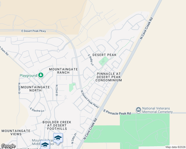 map of restaurants, bars, coffee shops, grocery stores, and more near 2615 East Mine Creek Road in Phoenix