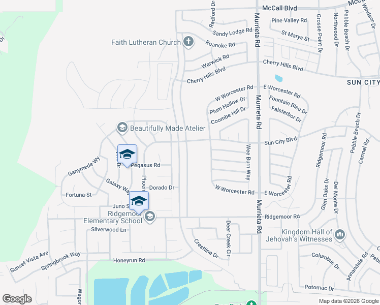map of restaurants, bars, coffee shops, grocery stores, and more near 28670 Portsmouth Drive in Menifee