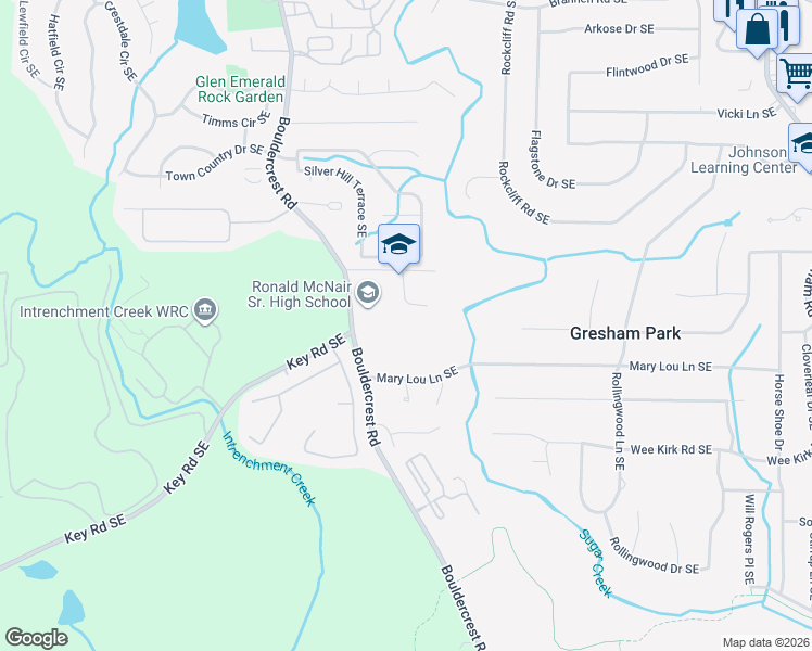 map of restaurants, bars, coffee shops, grocery stores, and more near Key Road Southeast in Atlanta