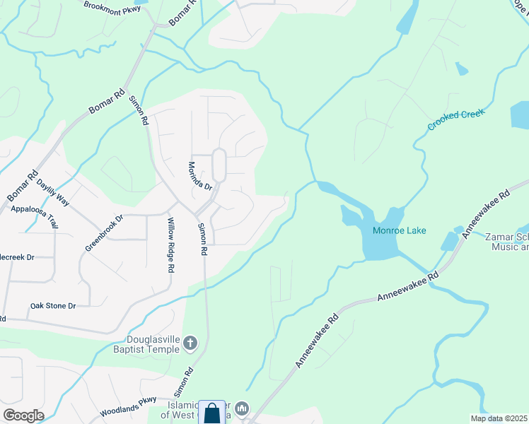 map of restaurants, bars, coffee shops, grocery stores, and more near 3740 Georgia Drive in Douglasville