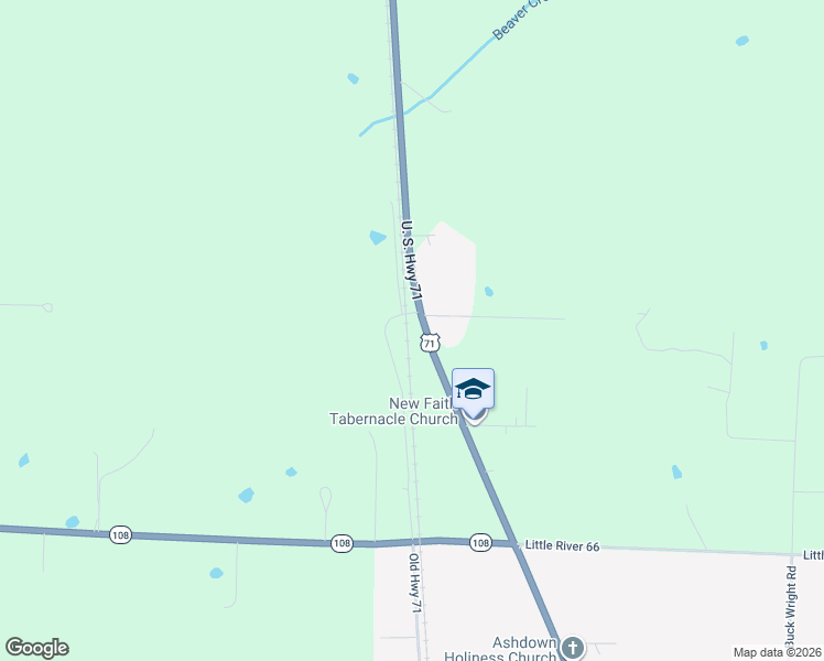 map of restaurants, bars, coffee shops, grocery stores, and more near 191 U.S. 71 in Ashdown