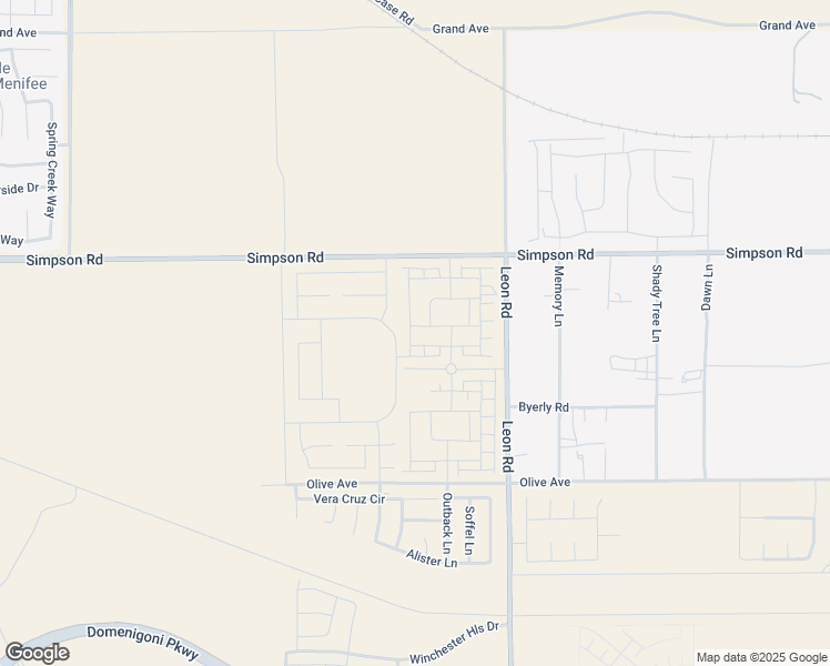 map of restaurants, bars, coffee shops, grocery stores, and more near 30475 Operetta Street in Menifee