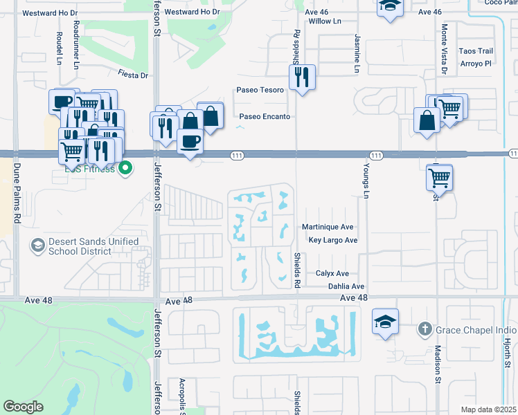 map of restaurants, bars, coffee shops, grocery stores, and more near in Chiriaco Summit