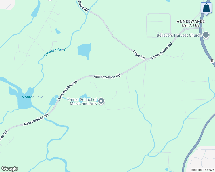 map of restaurants, bars, coffee shops, grocery stores, and more near 3702 Blairs Valley Way in Douglasville