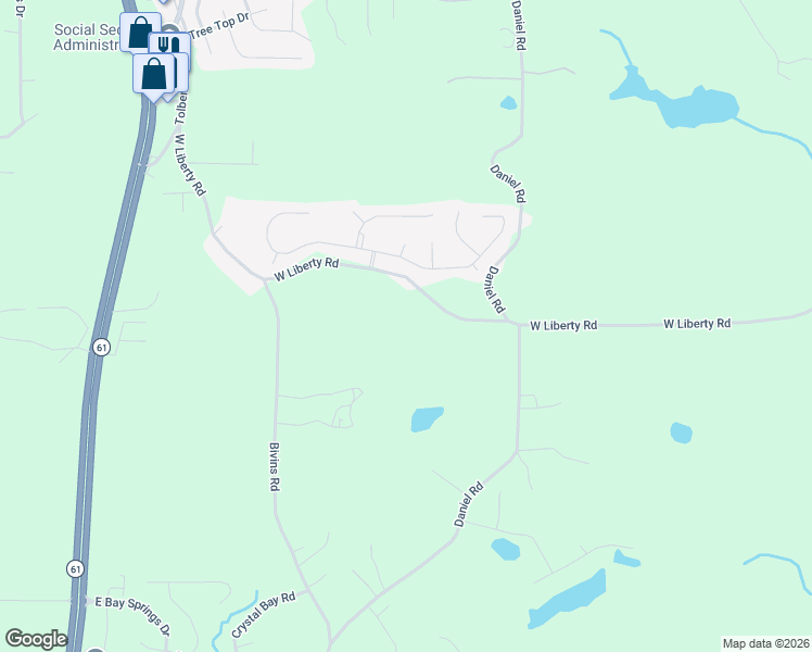 map of restaurants, bars, coffee shops, grocery stores, and more near 511 West Liberty Road in Villa Rica