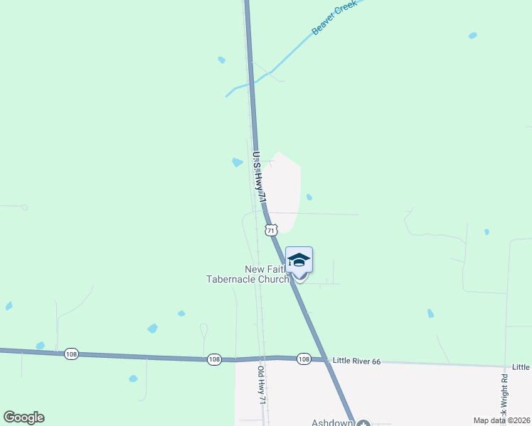 map of restaurants, bars, coffee shops, grocery stores, and more near 191 U.S. 71 in Ashdown