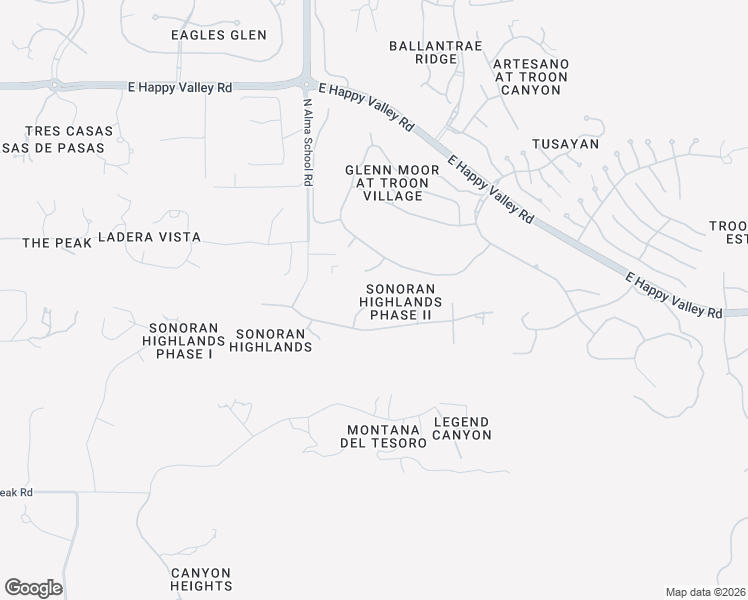 map of restaurants, bars, coffee shops, grocery stores, and more near 24200 North Alma School Road in Scottsdale
