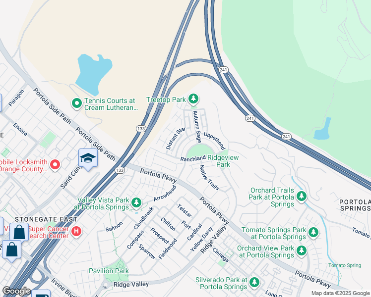 map of restaurants, bars, coffee shops, grocery stores, and more near 31 Arrowhead in Irvine