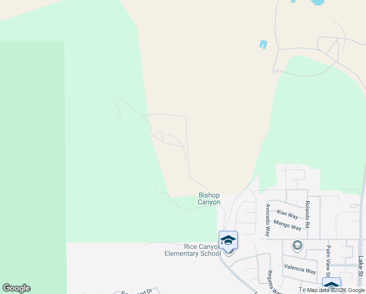 map of restaurants, bars, coffee shops, grocery stores, and more near Carver Lane in Lake Elsinore