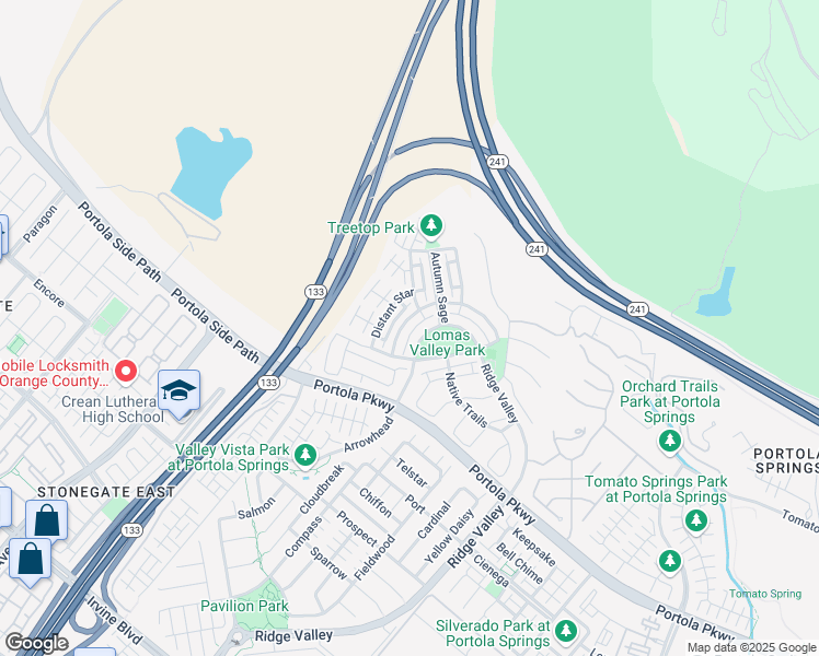 map of restaurants, bars, coffee shops, grocery stores, and more near 31 Arrowhead in Irvine