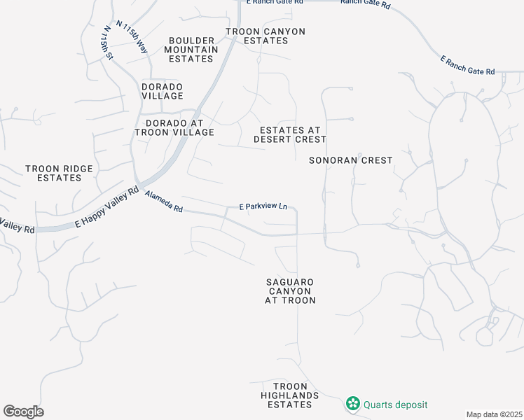 map of restaurants, bars, coffee shops, grocery stores, and more near 11865 East Parkview Lane in Scottsdale