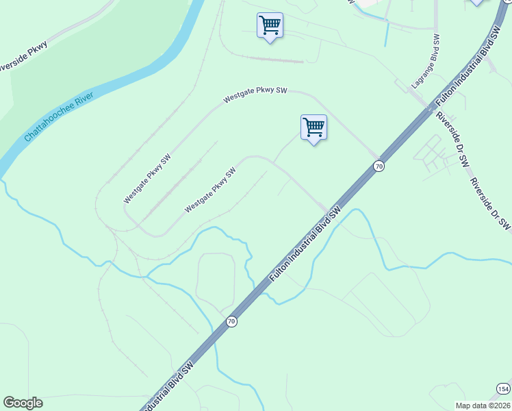map of restaurants, bars, coffee shops, grocery stores, and more near 500 John F Varley Court in Atlanta