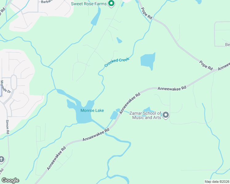 map of restaurants, bars, coffee shops, grocery stores, and more near 3661 Anneewakee Road in Douglasville