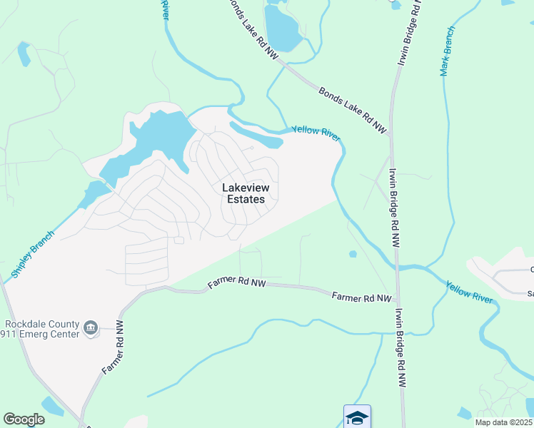 map of restaurants, bars, coffee shops, grocery stores, and more near 17 Knox Drive Northwest in Conyers