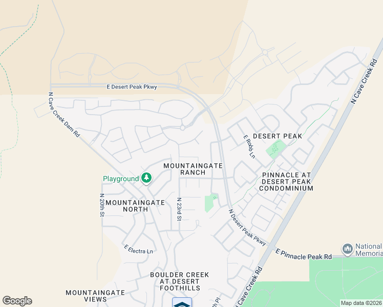 map of restaurants, bars, coffee shops, grocery stores, and more near 2316 East Dry Wood Road in Phoenix