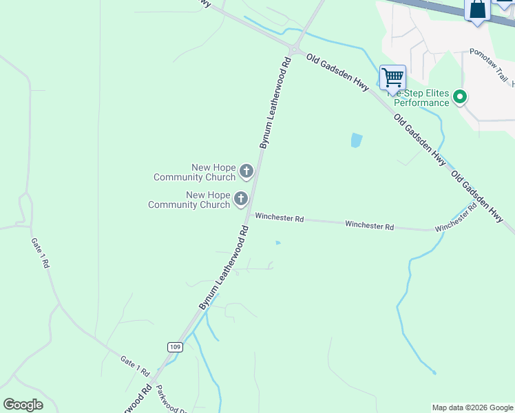 map of restaurants, bars, coffee shops, grocery stores, and more near 4241 Bynum Leatherwood Road in Anniston