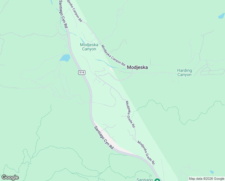 map of restaurants, bars, coffee shops, grocery stores, and more near 28102 Modjeska Grade Road in Silverado