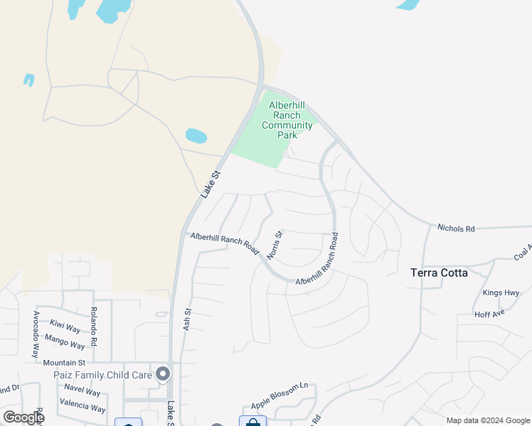 map of restaurants, bars, coffee shops, grocery stores, and more near 4118 Larkspur Street in Lake Elsinore