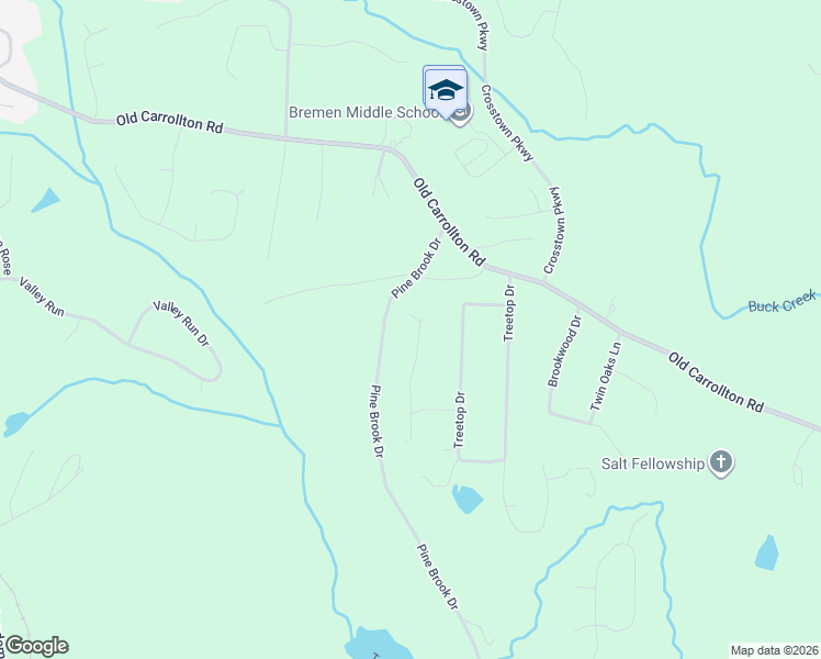map of restaurants, bars, coffee shops, grocery stores, and more near 129 Covered Bridge Road in Bremen