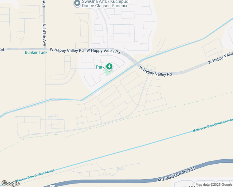 map of restaurants, bars, coffee shops, grocery stores, and more near 14264 West Calle Lejos in Surprise