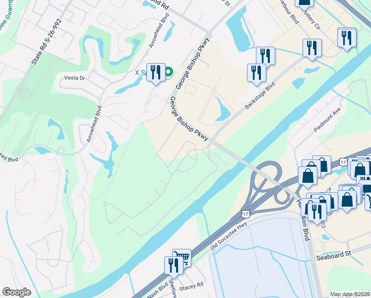 map of restaurants, bars, coffee shops, grocery stores, and more near 819 Gammon Drive in Myrtle Beach