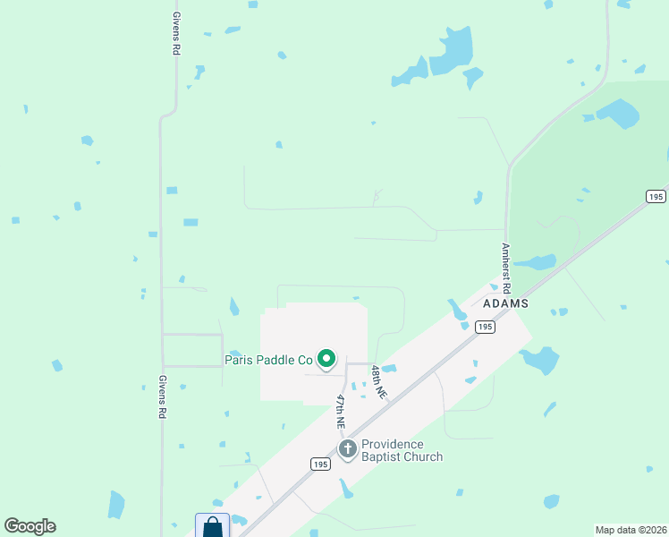 map of restaurants, bars, coffee shops, grocery stores, and more near 7215 County Road 42480 in Paris