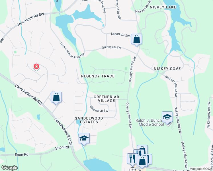 map of restaurants, bars, coffee shops, grocery stores, and more near 475 Carriage Gate Southwest in Atlanta