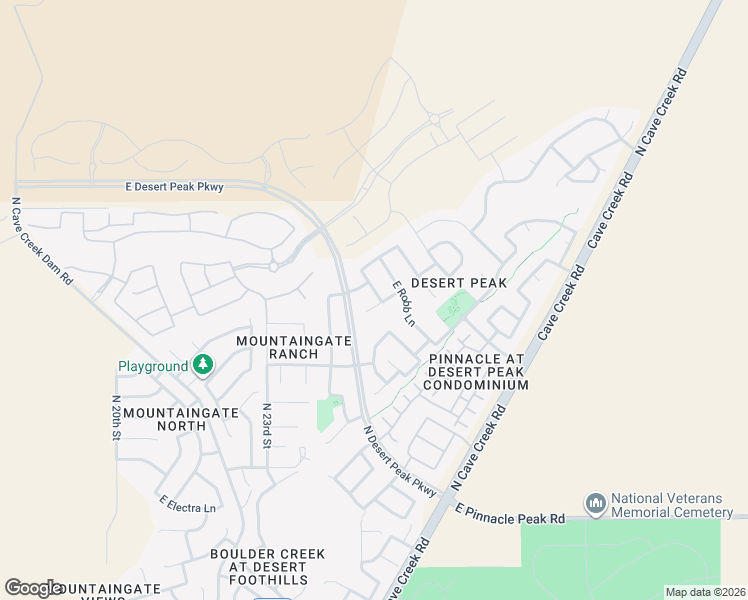 map of restaurants, bars, coffee shops, grocery stores, and more near 24230 North 25th Street in Phoenix