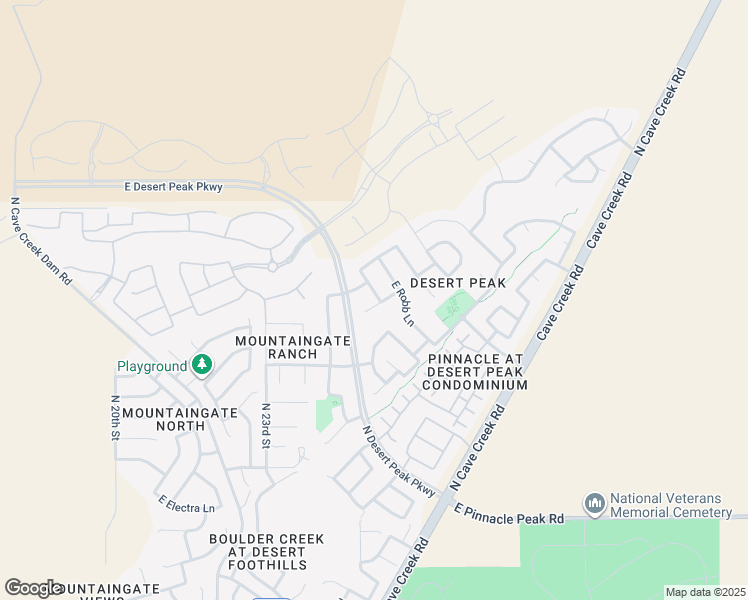 map of restaurants, bars, coffee shops, grocery stores, and more near 24230 North 25th Street in Phoenix