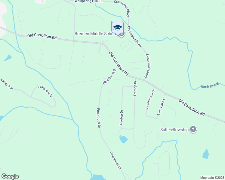 map of restaurants, bars, coffee shops, grocery stores, and more near 129 Covered Bridge Road in Bremen