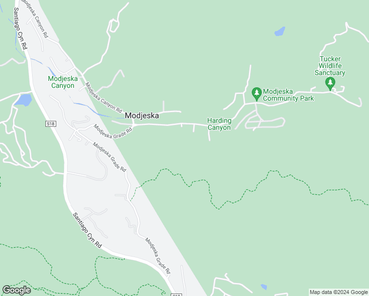 map of restaurants, bars, coffee shops, grocery stores, and more near 28622 Modjeska Canyon Road in Silverado