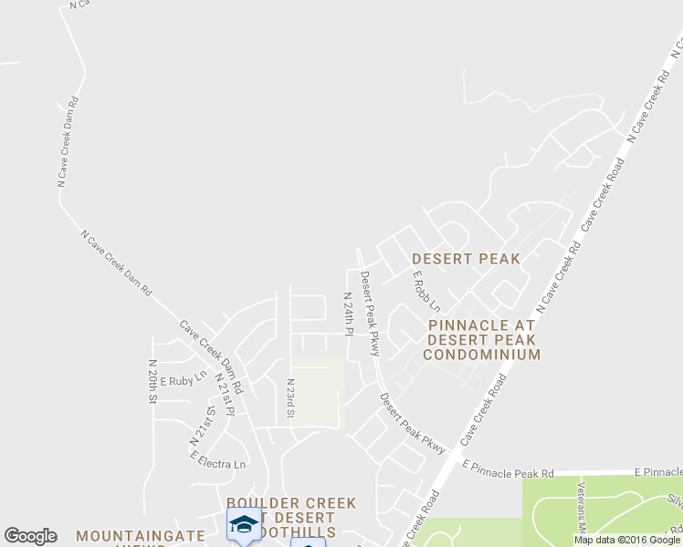 map of restaurants, bars, coffee shops, grocery stores, and more near 24211 North 24th Place in Phoenix