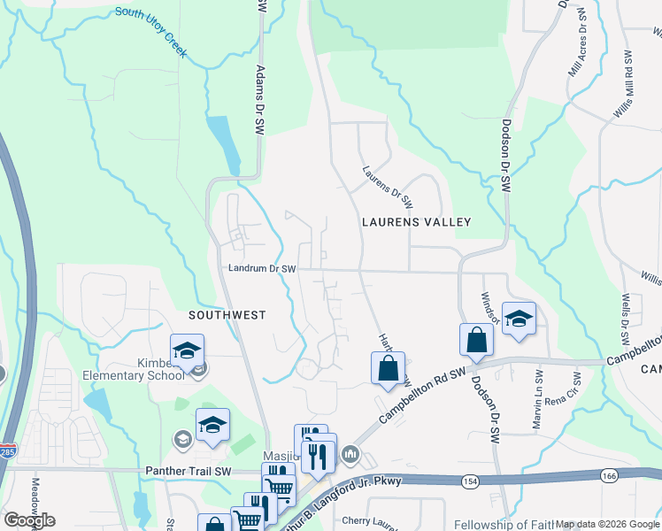 map of restaurants, bars, coffee shops, grocery stores, and more near 1852 Devon Drive in Atlanta