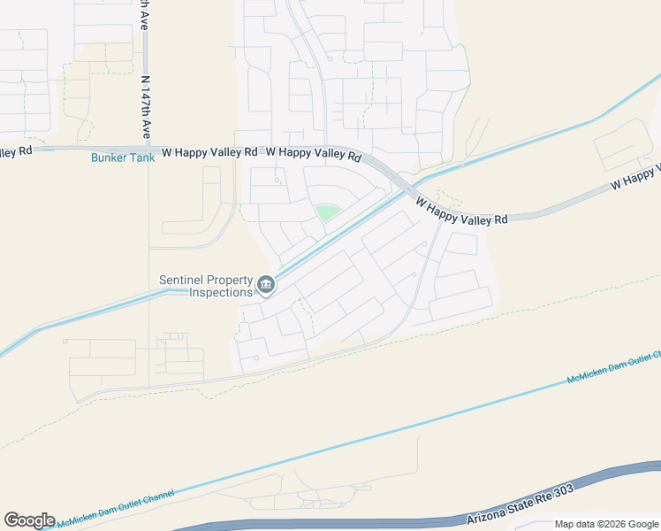 map of restaurants, bars, coffee shops, grocery stores, and more near 14264 West Calle Lejos in Surprise
