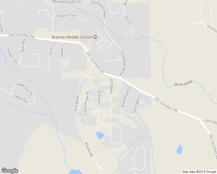 map of restaurants, bars, coffee shops, grocery stores, and more near 49 Treetop Drive in Bremen