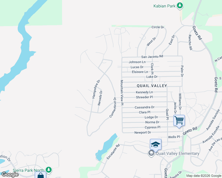 map of restaurants, bars, coffee shops, grocery stores, and more near 28511 Connecticut Drive in Canyon Lake