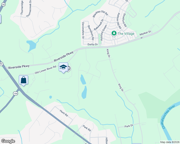 map of restaurants, bars, coffee shops, grocery stores, and more near 3592 Providence Place in Douglasville