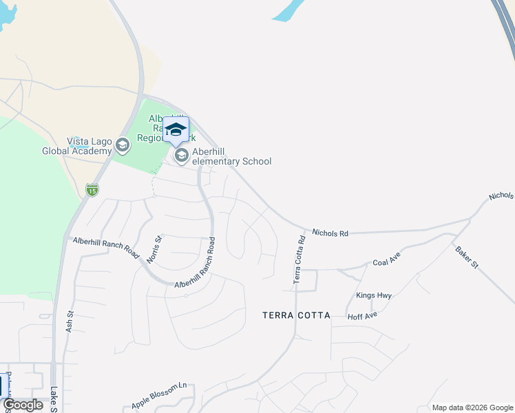 map of restaurants, bars, coffee shops, grocery stores, and more near 4236 Ladrillo Street in Lake Elsinore