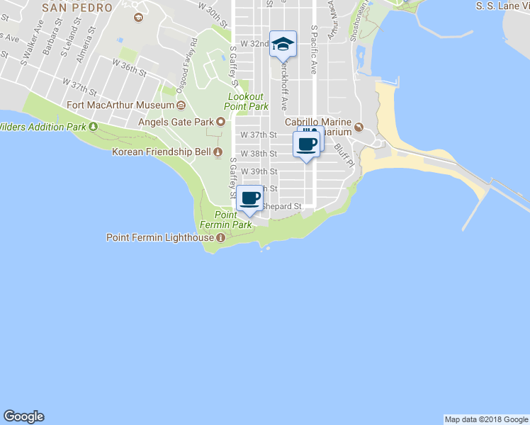 map of restaurants, bars, coffee shops, grocery stores, and more near 4115 South Carolina Street in Los Angeles