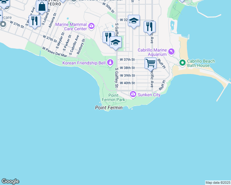 map of restaurants, bars, coffee shops, grocery stores, and more near 777 Shepard Street in Los Angeles