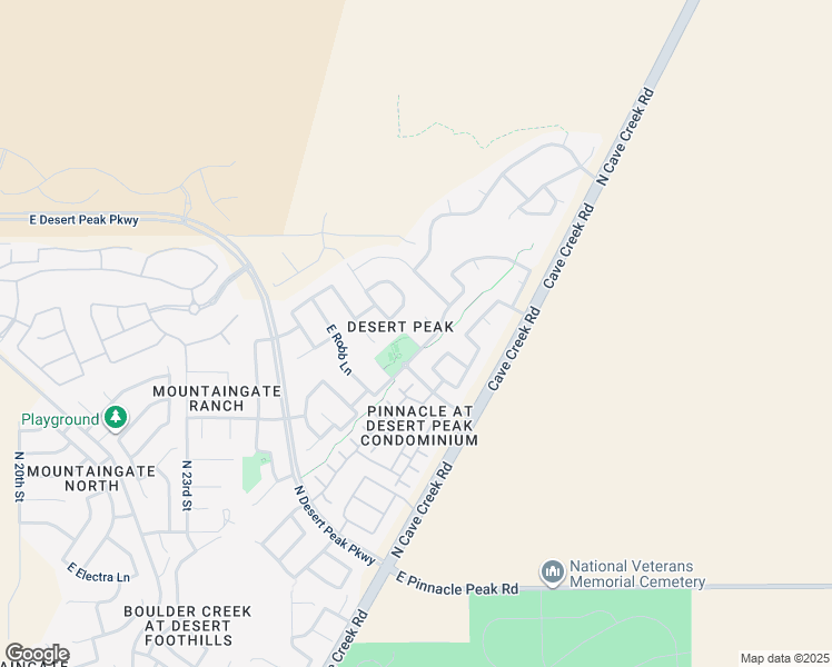 map of restaurants, bars, coffee shops, grocery stores, and more near 2610 East Leiber Lane in Phoenix