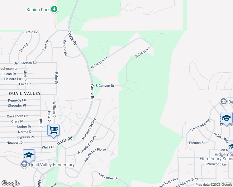 map of restaurants, bars, coffee shops, grocery stores, and more near 24345 South Canyon Drive in Canyon Lake