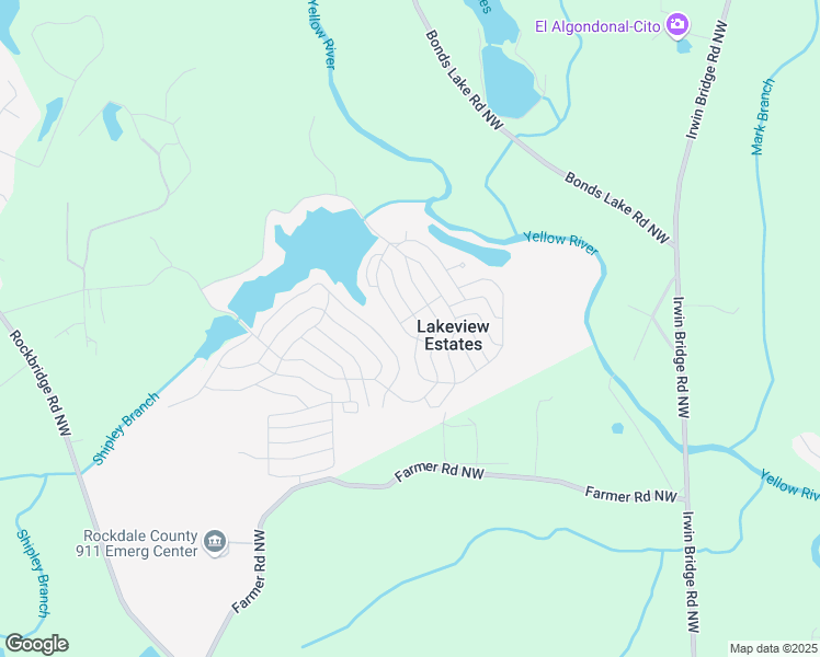 map of restaurants, bars, coffee shops, grocery stores, and more near 105 Magnolia Drive Northwest in Conyers