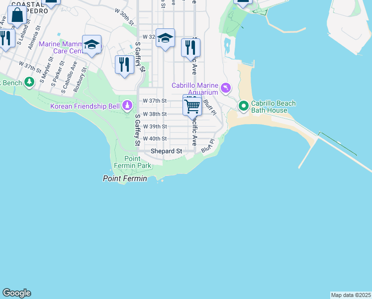 map of restaurants, bars, coffee shops, grocery stores, and more near 530 Shepard Street in Los Angeles