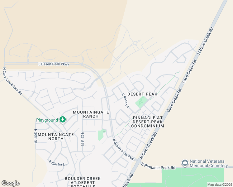 map of restaurants, bars, coffee shops, grocery stores, and more near 24230 North 25th Street in Phoenix