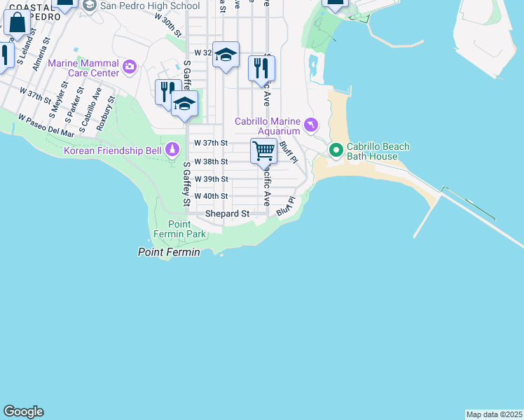 map of restaurants, bars, coffee shops, grocery stores, and more near 508 Shepard Street in Los Angeles